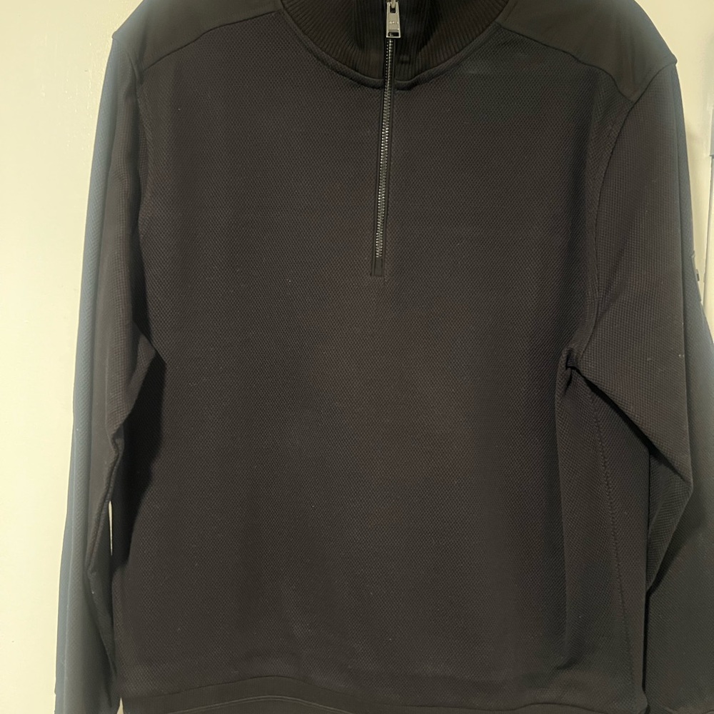 Boss Men's Charcoal Zip-Up Sweater